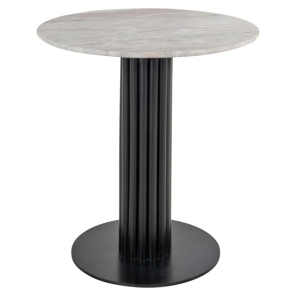 Masa rotunda din Metal Negru si Marmura Multicolor D75xH78.5cm Nyon Richmond Interiors