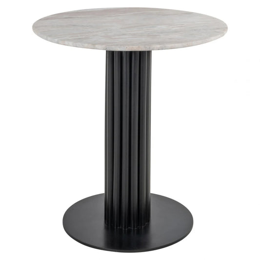Masa rotunda din Metal Negru si Marmura Multicolor D75xH78.5cm Nyon Richmond Interiors