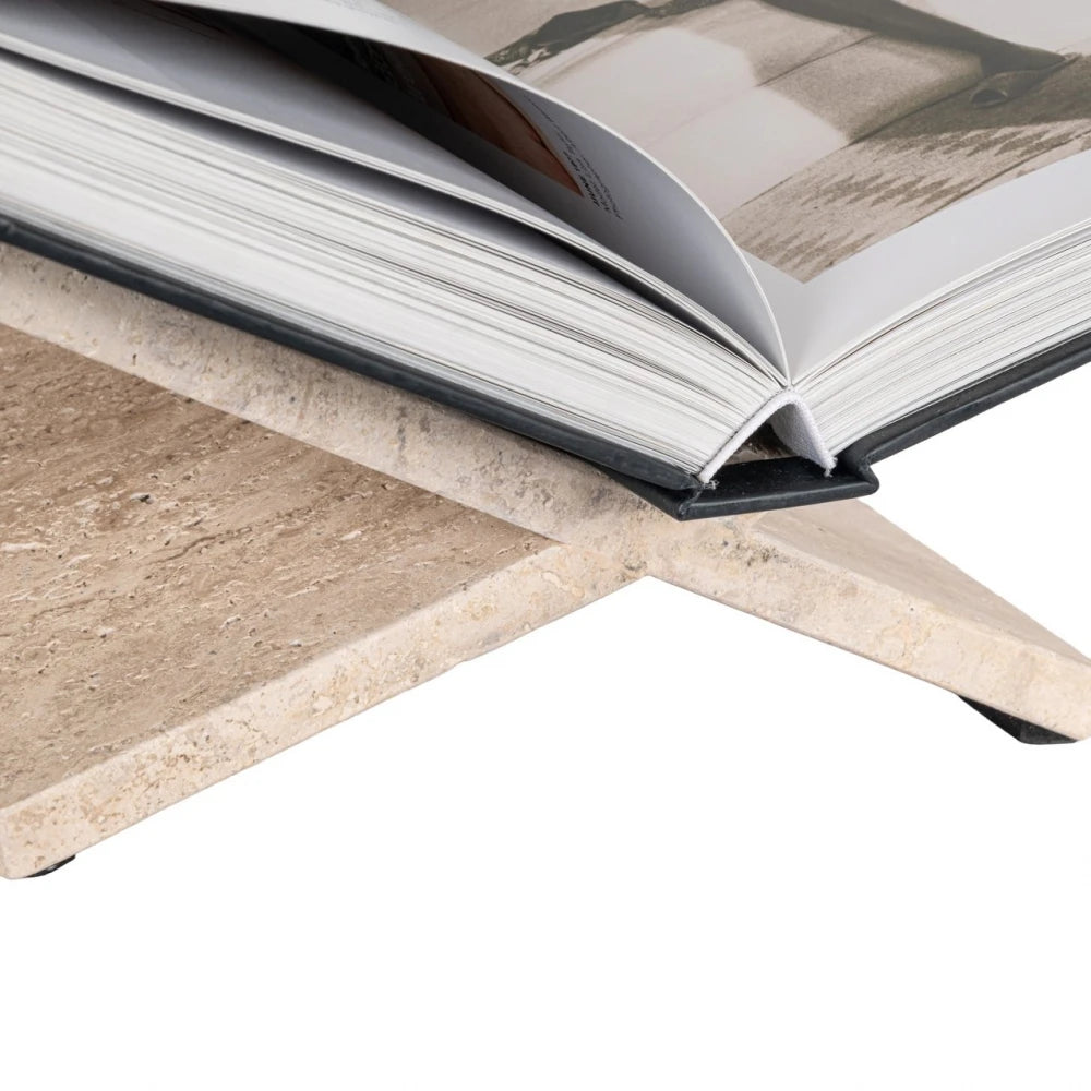 Stand pentru carte din Travertin Bej L48xH18cm Belice Richmond interiors