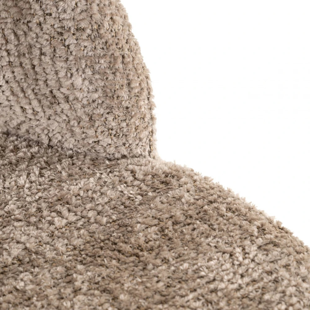 Scaun de insula din Chenille Bej si Metal Alama L47xH98cm Delphine Richmond interiors