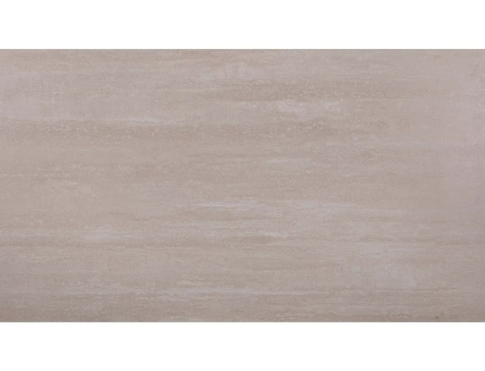 Masa extensibila din Ceramica Bej cu efect de travertin si Metal Negru L160-240xH75cm Norton