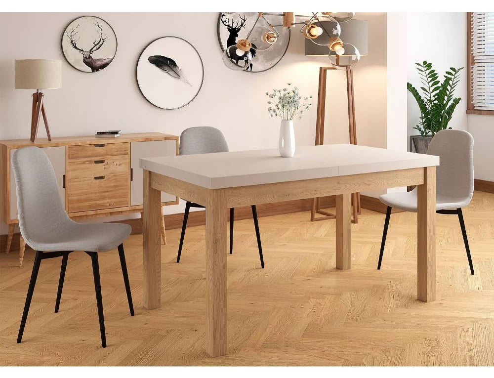 Masa extensibila din PAL Bej/Maro L140-218xH78cm Presto