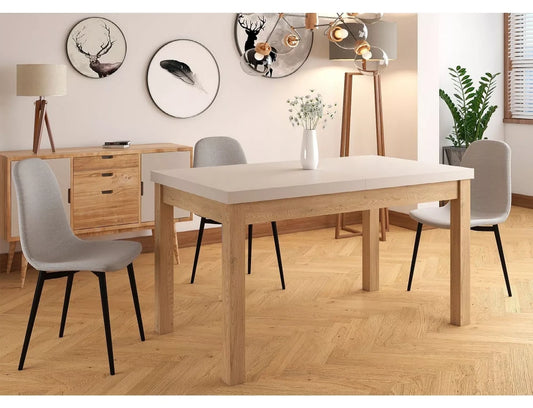 Masa extensibila din PAL Bej/Maro L140-218xH78cm Presto