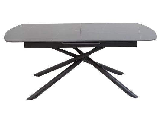 Masa extensibila din Ceramica Negru si Metal Negru L160-200xH75cm Vector