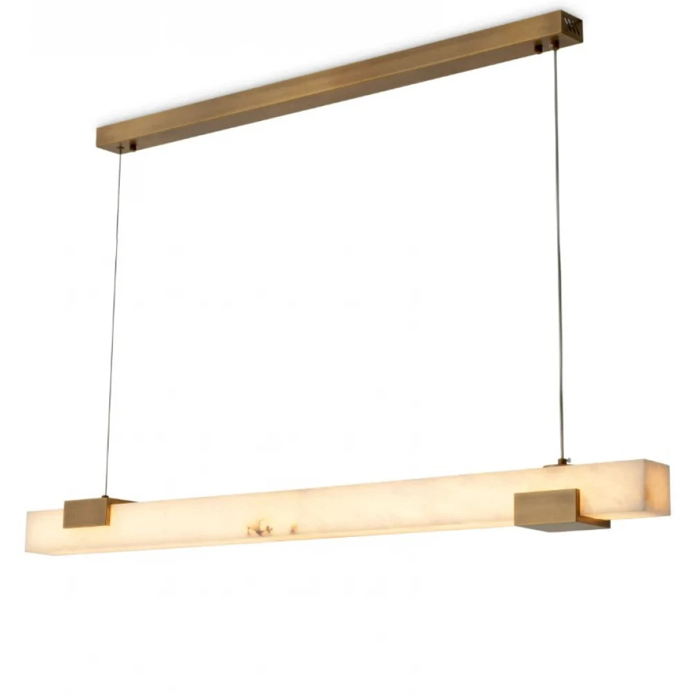Lustra din Metal Alama atichizata si Alabastru Alb H150xL120cm Furore Eichholtz