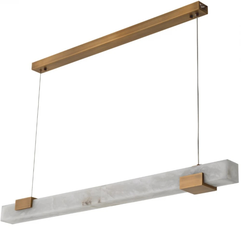 Lustra din Metal Alama atichizata si Alabastru Alb H150xL120cm Furore Eichholtz