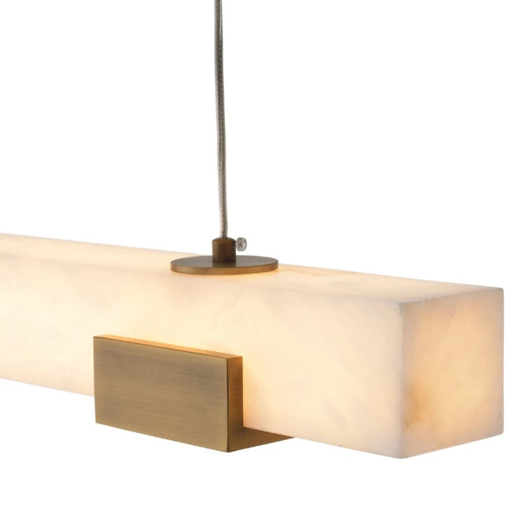 Lustra din Metal Alama atichizata si Alabastru Alb H150xL120cm Furore Eichholtz