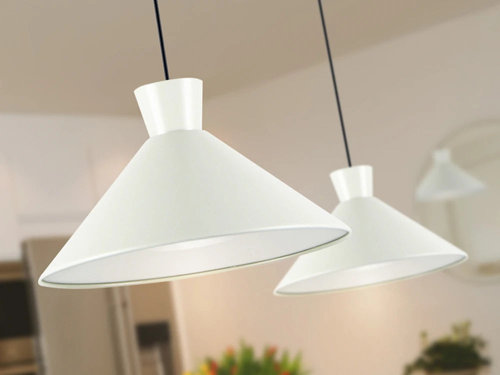 Pendul din Metal Alb 20W D36xH150cm Cono