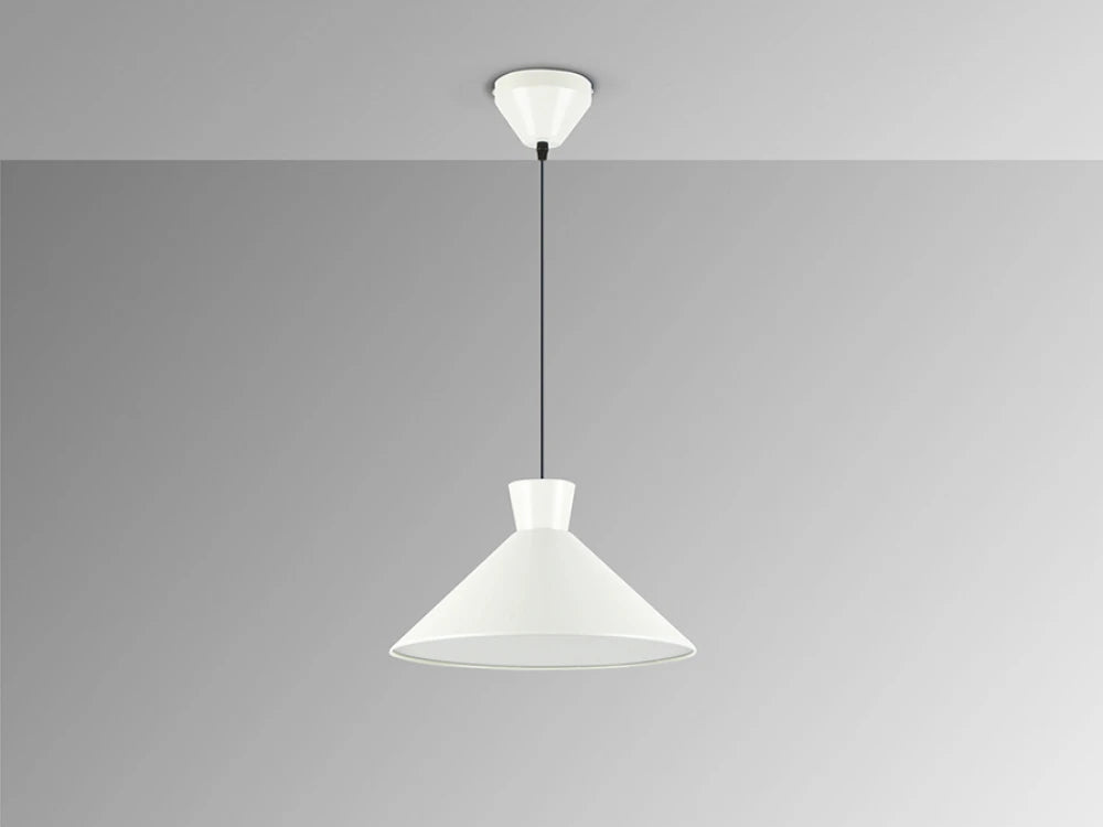 Pendul din Metal Alb 20W D36xH150cm Cono