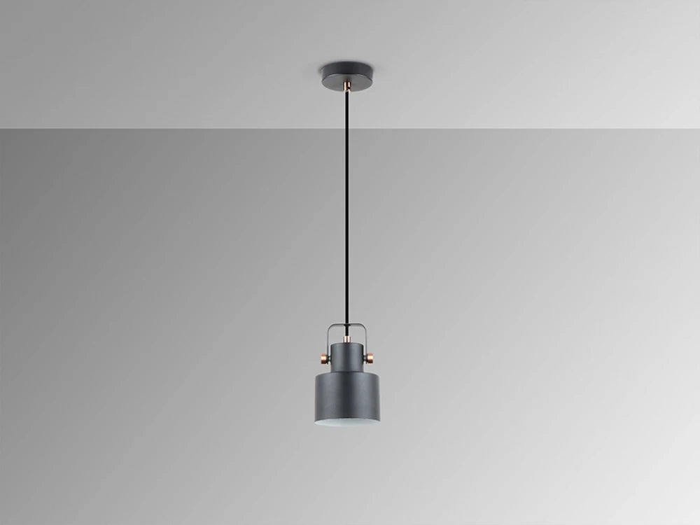 Pendul din Metal Negru 20W D12xH140cm Erika
