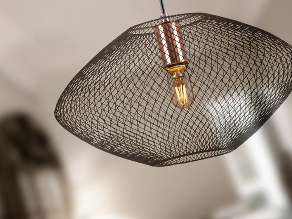 Pendul din Metal Negru/Cupru D37xH150cm Melany