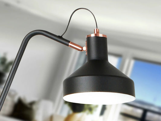 Lampa de podea din Metal Negru 20W L35xH149cm Irias
