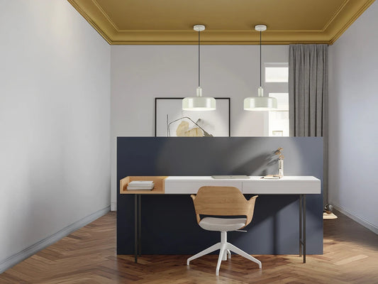 Pendul din Metal Alb 20W D28xH150cm Alessia