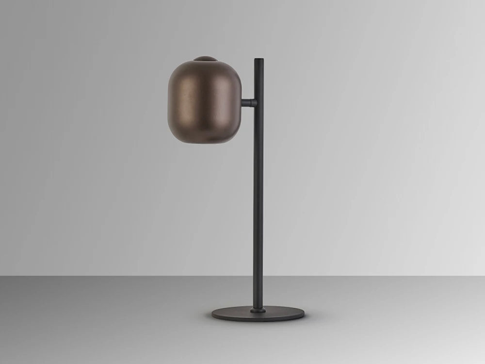 Veioza din Metal Maro inchis/Negru L23,5xH41,5cm Nimes