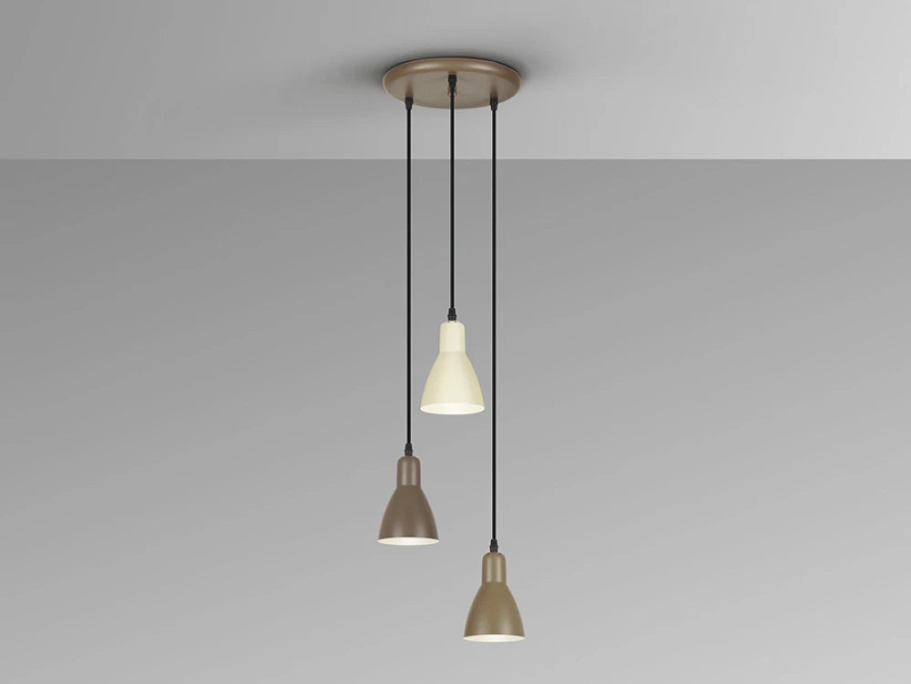 Lustra din Metal Maro inchis/Crem/Maro inchis D28xH210cm Afra