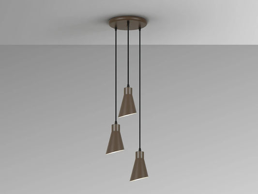 Lustra din Metal Maro inchis 3x20W D28xH210cm Bera