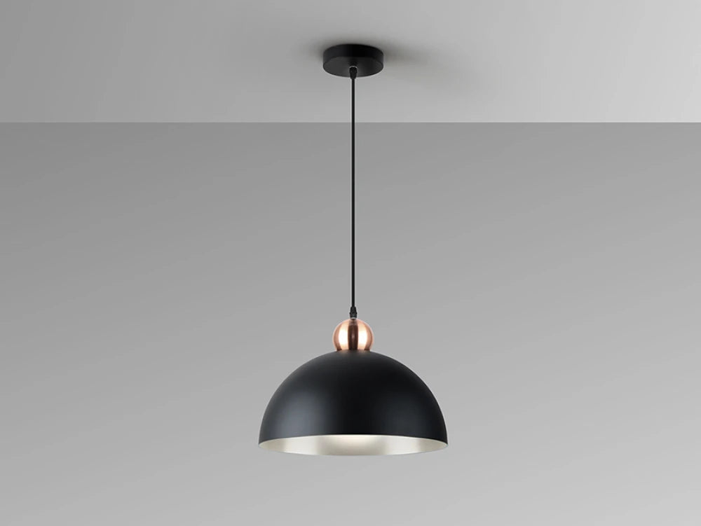 Pendul din Metal Negru/Cupru/Negru D35xH190cm Polo