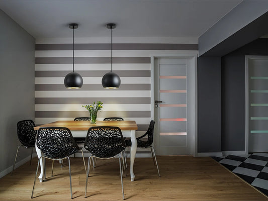 Pendul din Metal Negru/Auriu/Negru D18xH180cm Olena