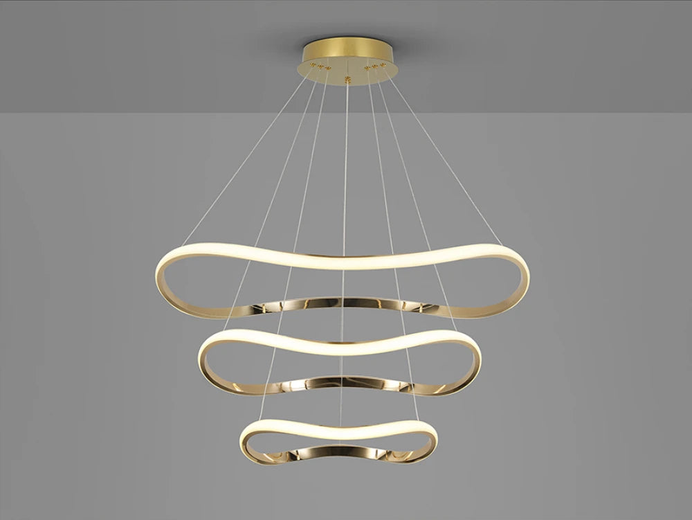 Lustra din Metal/Aluminiu Rosegold 68W D80xH120cm Naos