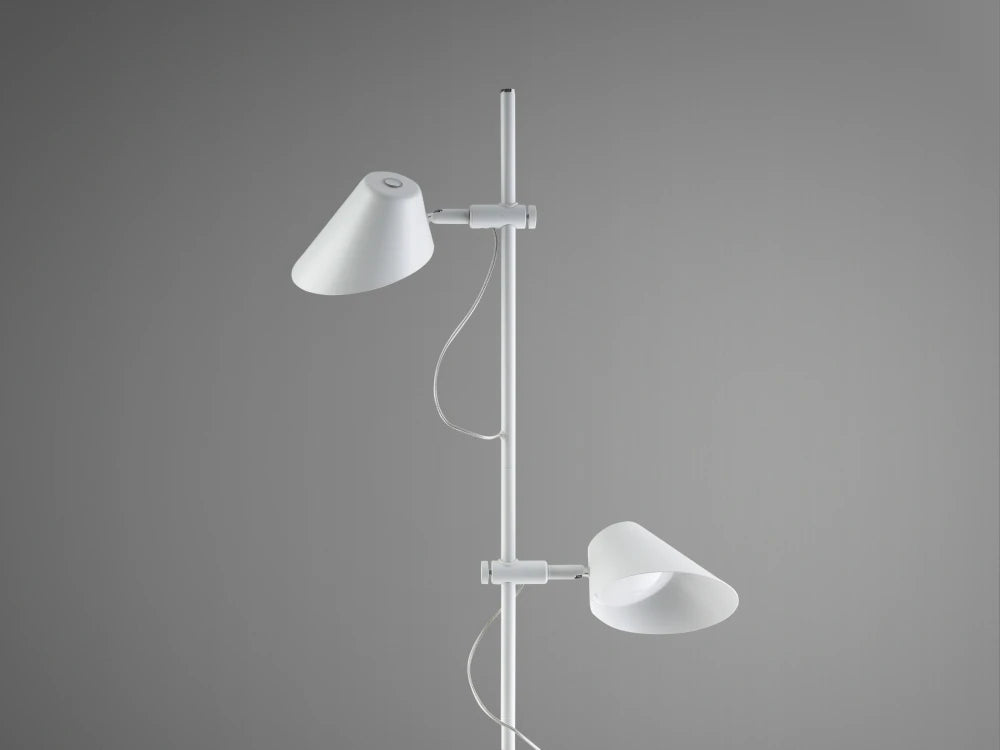 Lampa de podea din Metal/Aluminiu Alb 20W L48xH184cm Esino