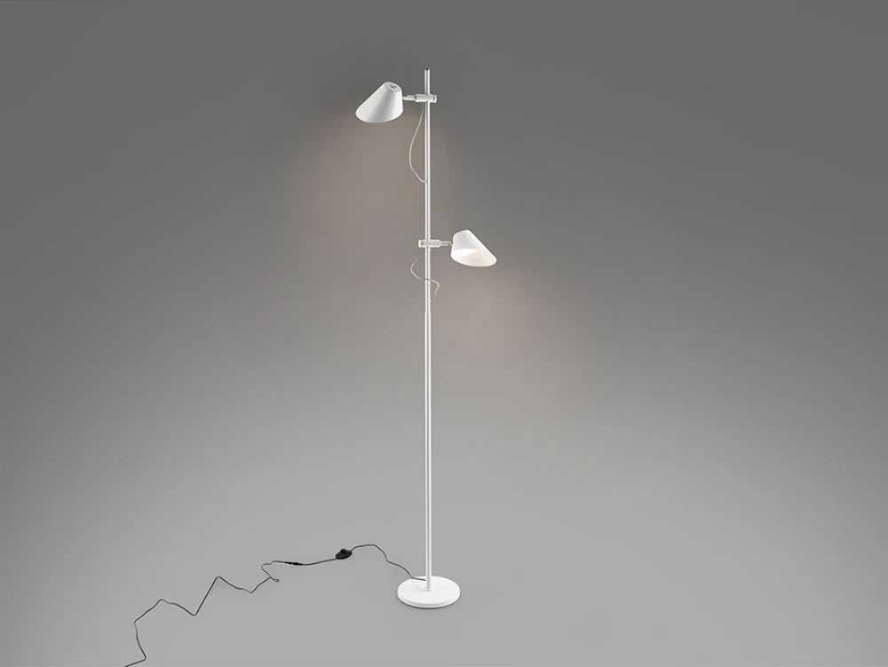 Lampa de podea din Metal/Aluminiu Alb 20W L48xH184cm Esino