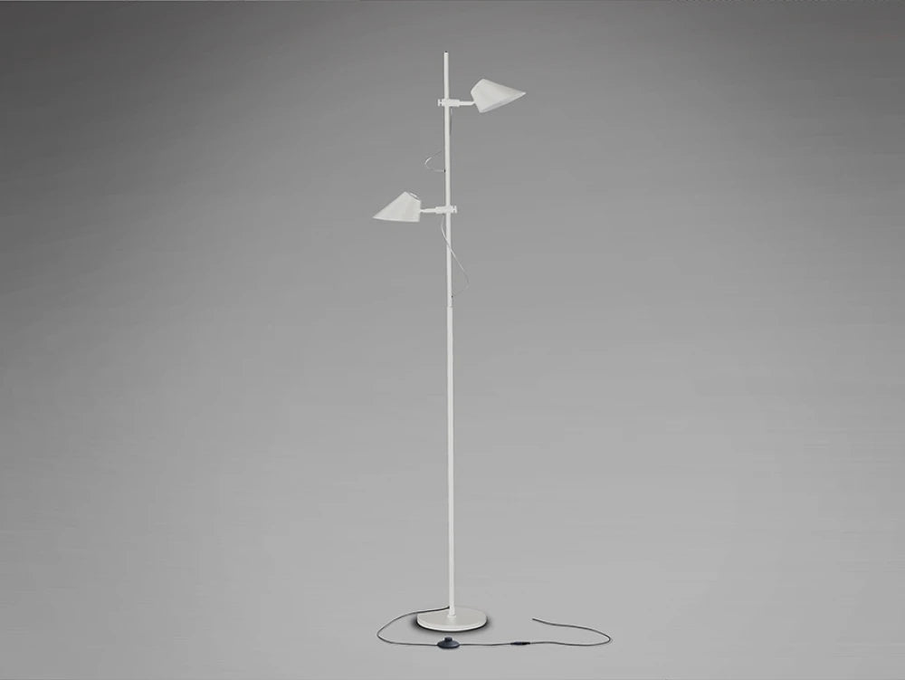 Lampa de podea din Metal/Aluminiu Alb 20W L48xH184cm Esino