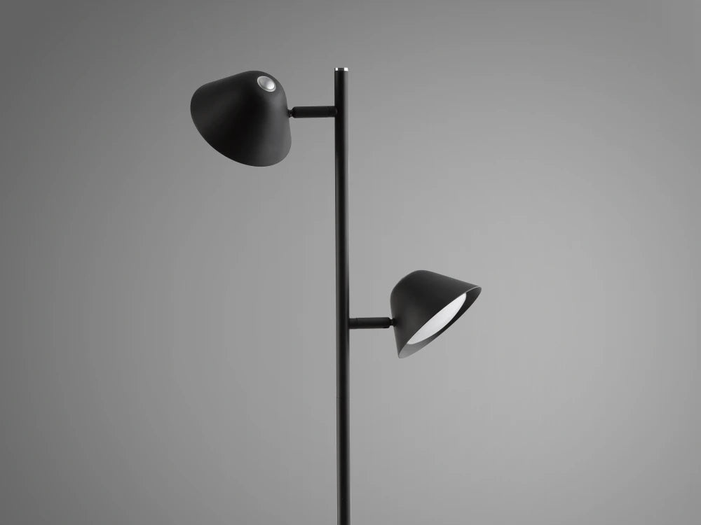 Lampa de podea din Metal/Aluminiu Negru 20W L33xH160cm Taros