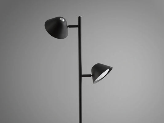 Lampa de podea din Metal/Aluminiu Negru 20W L33xH160cm Taros
