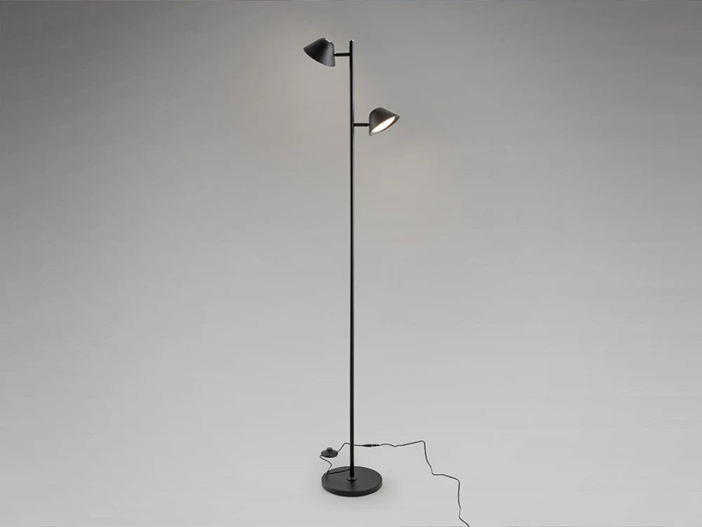 Lampa de podea din Metal/Aluminiu Negru 20W L33xH160cm Taros
