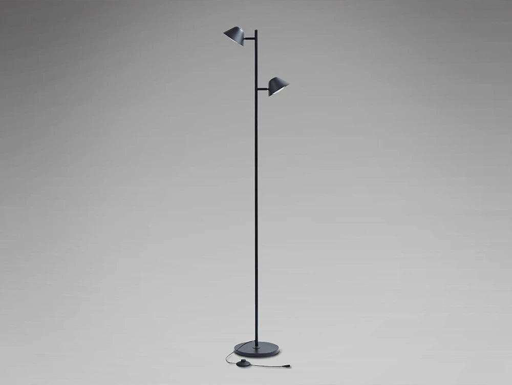 Lampa de podea din Metal/Aluminiu Negru 20W L33xH160cm Taros