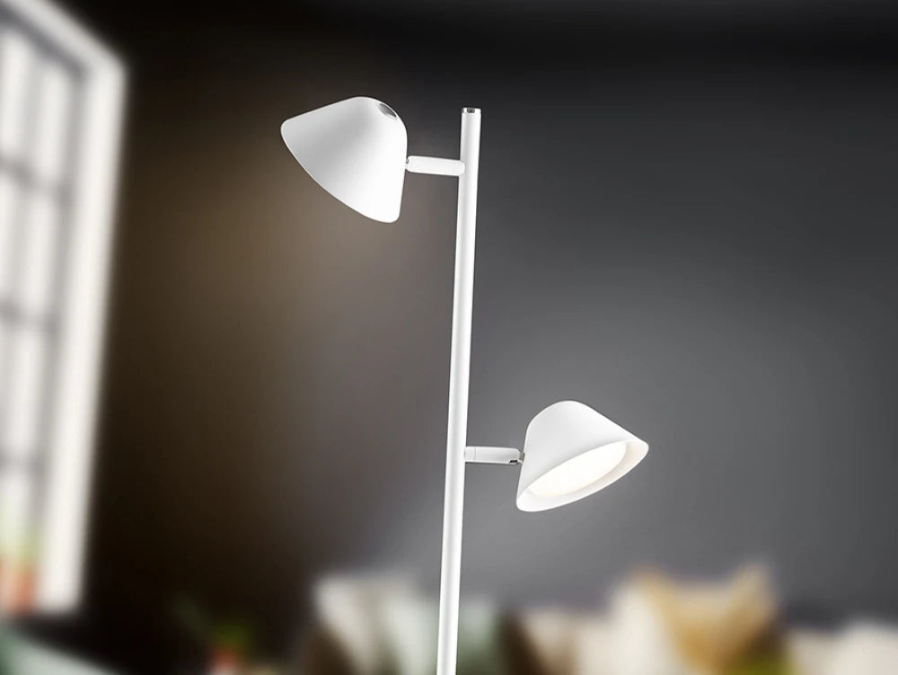 Lampa de podea din Metal/Aluminiu Alb 20W L33xH160cm Taros