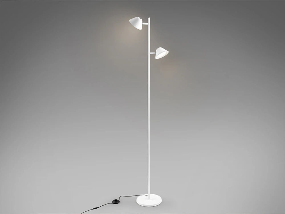 Lampa de podea din Metal/Aluminiu Alb 20W L33xH160cm Taros
