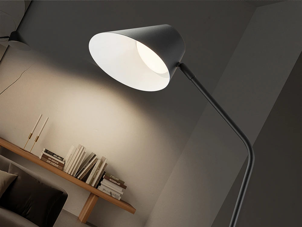 Lampa de podea din Metal/Aluminiu Negru 10W L49xH158cm Esino