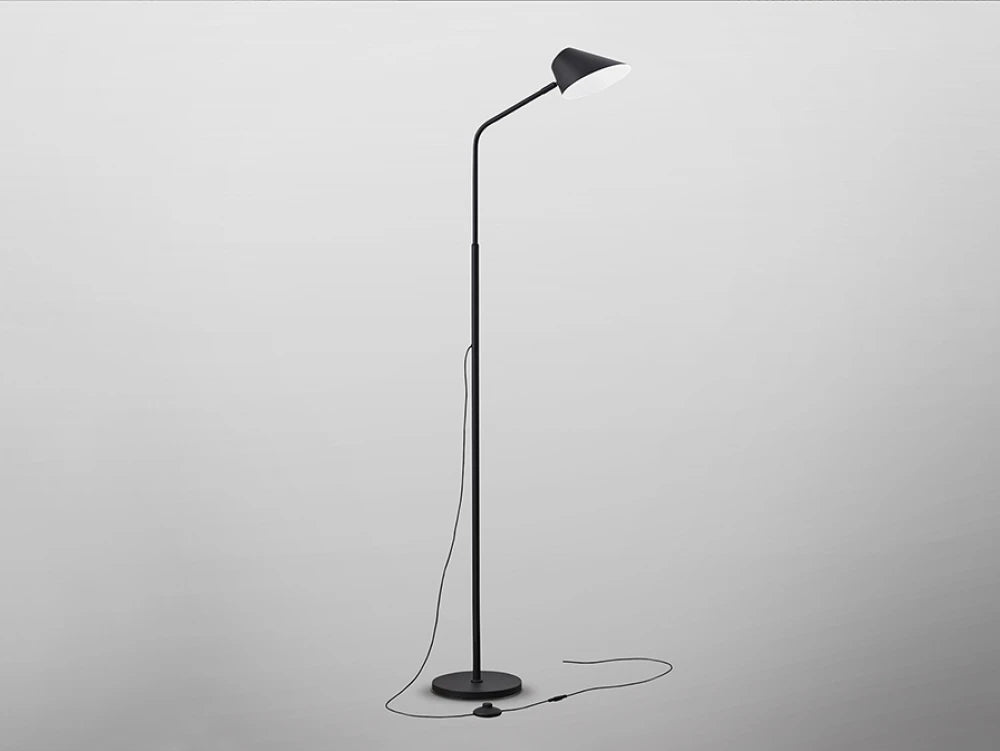 Lampa de podea din Metal/Aluminiu Negru 10W L49xH158cm Esino