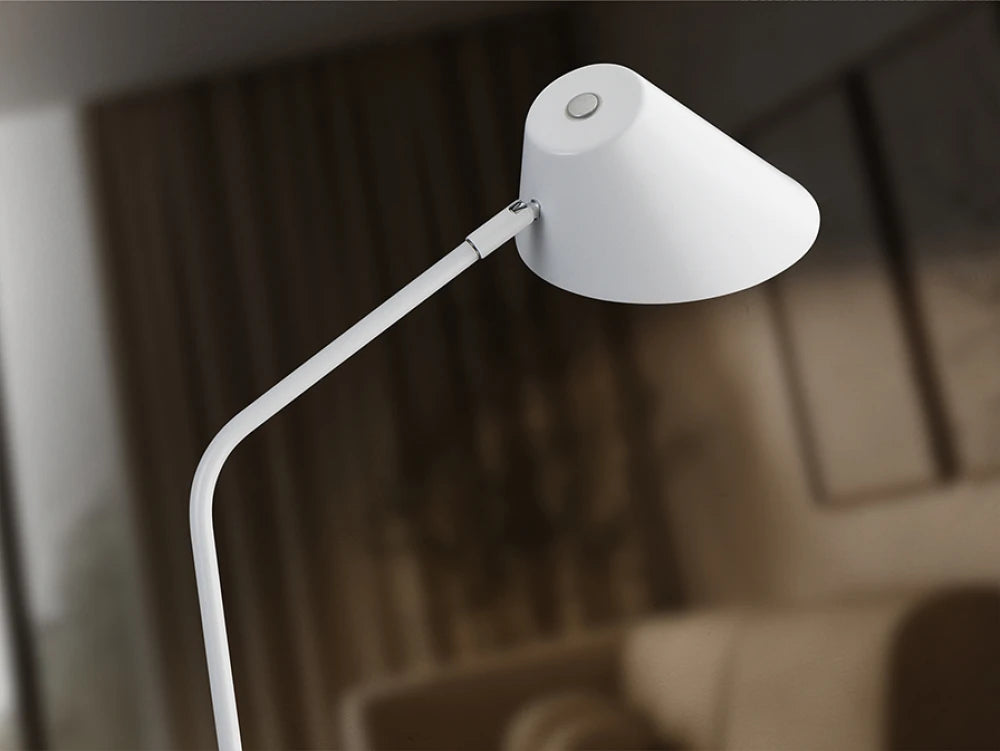 Lampa de podea din Metal/Aluminiu Alb 10W L49xH158cm Esino