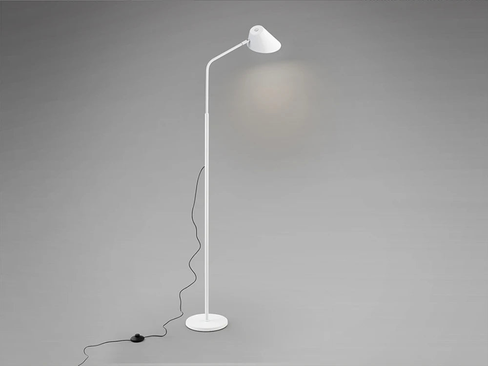 Lampa de podea din Metal/Aluminiu Alb 10W L49xH158cm Esino