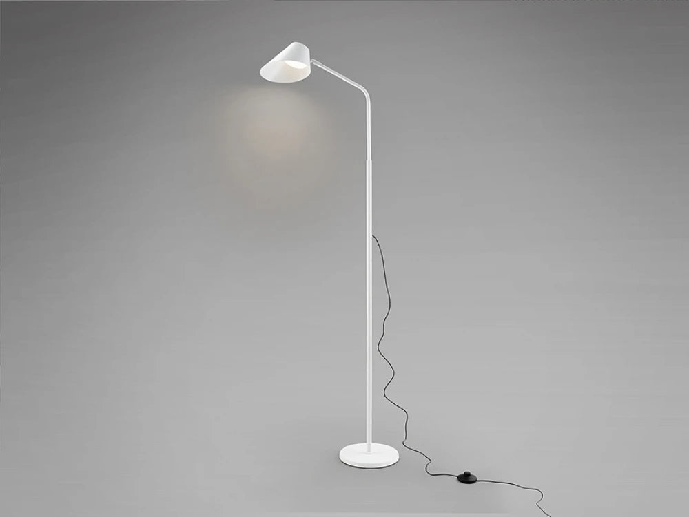 Lampa de podea din Metal/Aluminiu Alb 10W L49xH158cm Esino