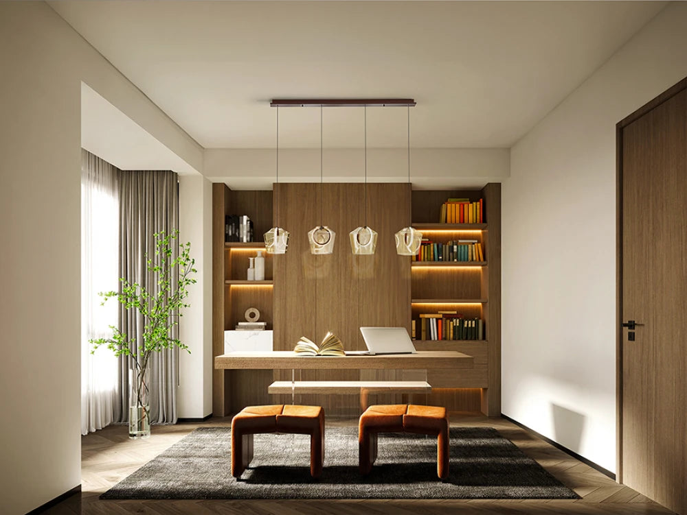 Lustra din Aluminiu Bronz Inchis si Sticla Auriu Sampanie 24W L109xH160cm Ingrid