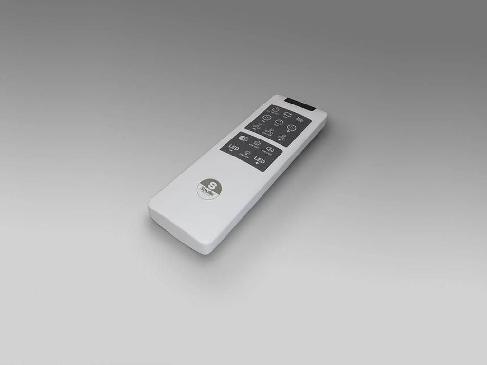 Ventilator cu iluminat din Metal Alb si Acrilic Alb 22W D76xH31,5cm Tropic