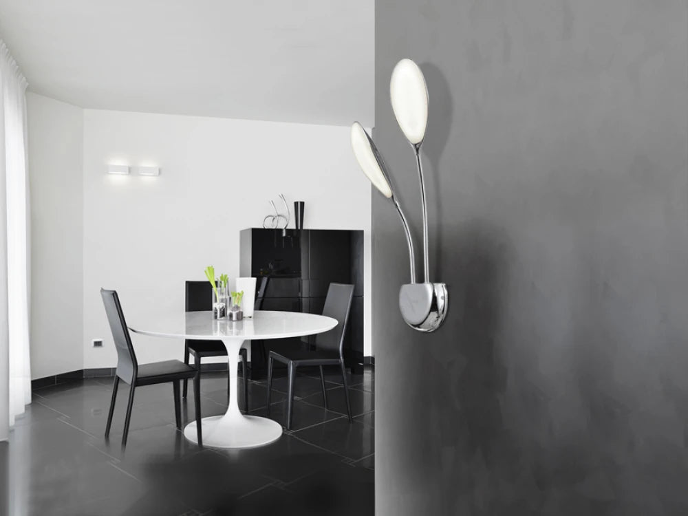 Aplica de Perete din Aluminiu/Metal Argintiu 10.60 W L18xH45cm Lucila