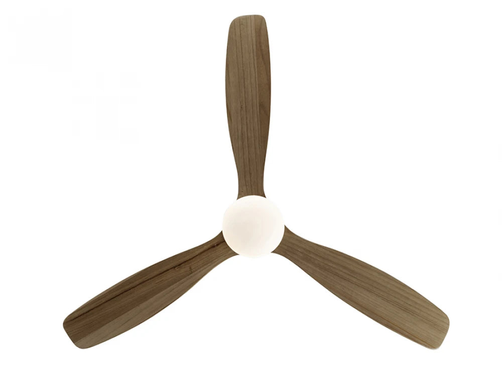 Ventilator cu iluminat din Metal Negru si Lemn Maro 24W D132xH30cm Siroco