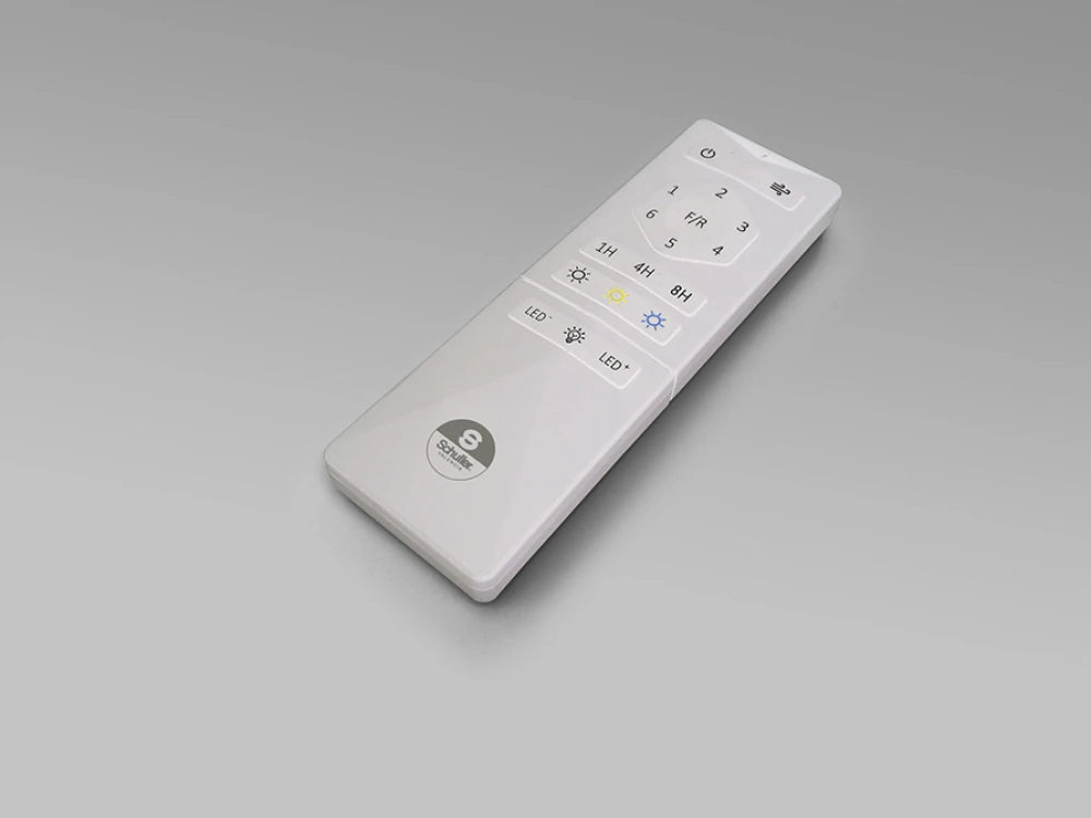 Ventilator cu iluminat din Metal Alb si Lemn Maro Deschis 24W D132xH30cm Siroco