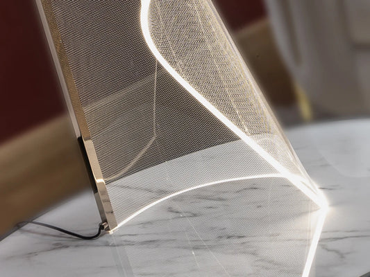 Veioza din Metal Argintiu si Metacrilat Transparent 12W L35xH50cm Velos