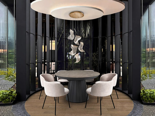 Lustra din Metal Rosegold si Metacrilat Transparent 25W D50xH230cm Velos