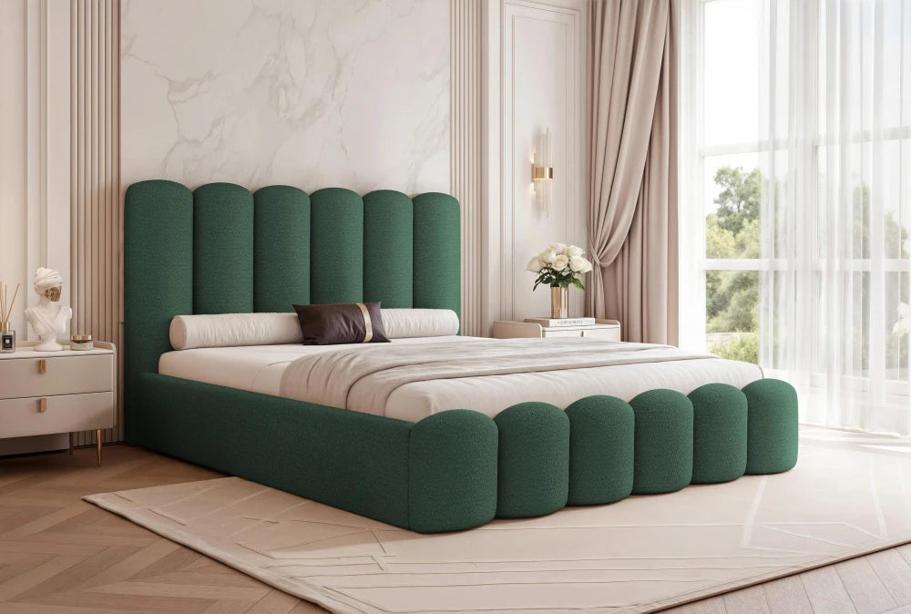 Pat 140 x 200 tapitat cu Textil Vibe Verde Aveline