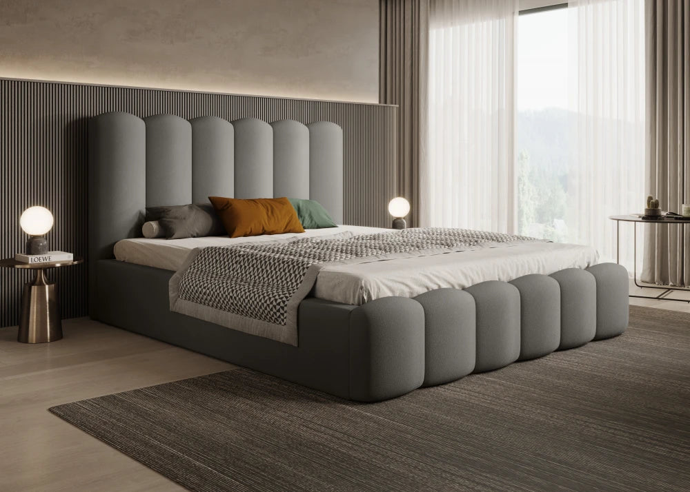 Pat 200 x 200 tapitat cu Catifea Magic velvet Gri Aveline
