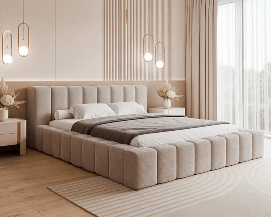 Pat 140 x 200 tapitat cu Chenille Perfect harmony Bej Cubo