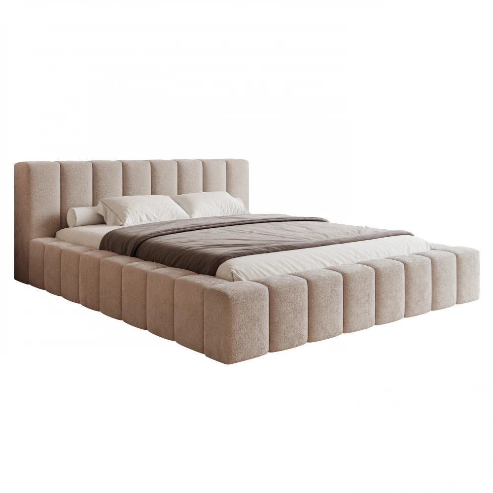 Pat 160 x 200 tapitat cu Chenille Perfect harmony Bej Cubo