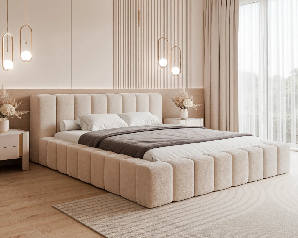Pat 200 x 200 tapitat cu Chenille Perfect harmony Crem Cubo