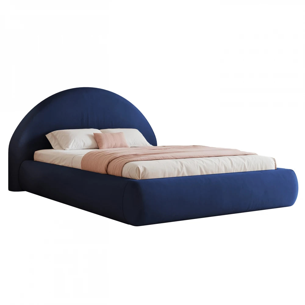Pat 120 x 200 tapitat cu Catifea Magic velvet Albastru Velor